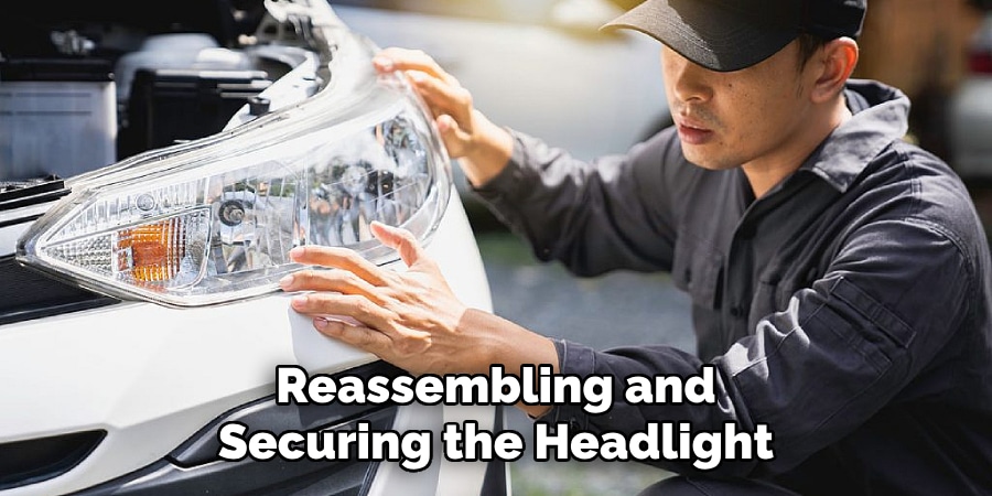 Reassembling and
Securing the Headlight