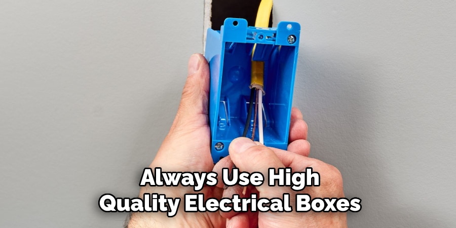 Always Use High
Quality Electrical Boxes