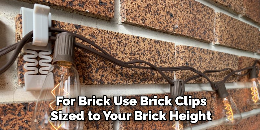 For Brick Use Brick Clips Sized to Your Brick Height