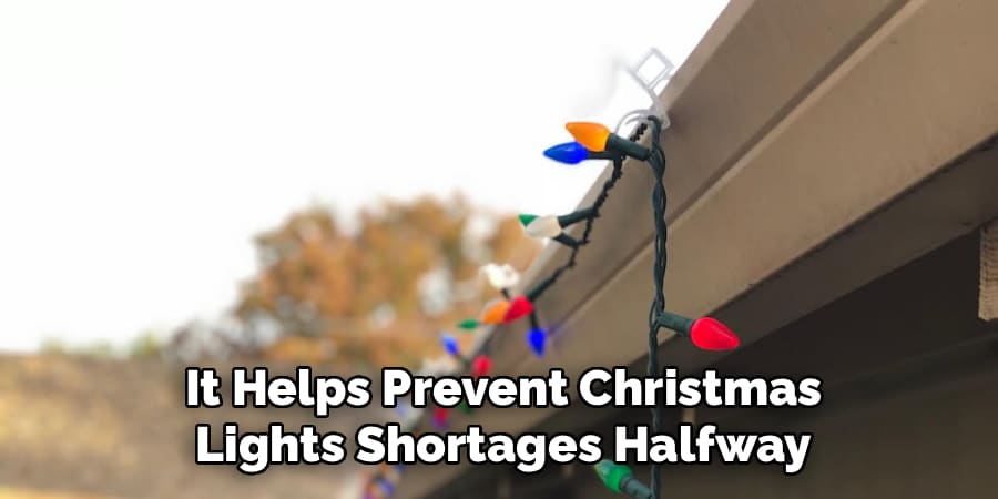 It Helps Prevent Christmas
Lights Shortages Halfway