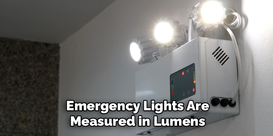 Emergency Lights Are
Measured in Lumens